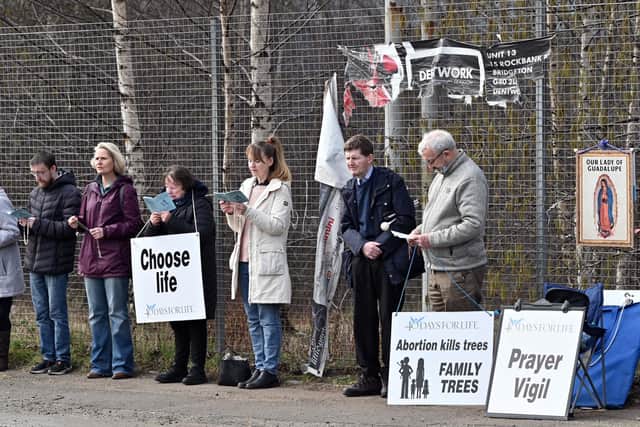 40 Days For Life hold a Prayer Vigil outside Queen Elizabeth University Hospital in Glasgow (Photo: John Devlin).