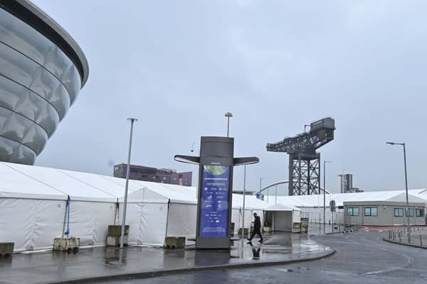 The COP26 venue is being dismantled