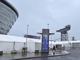 The COP26 venue is being dismantled