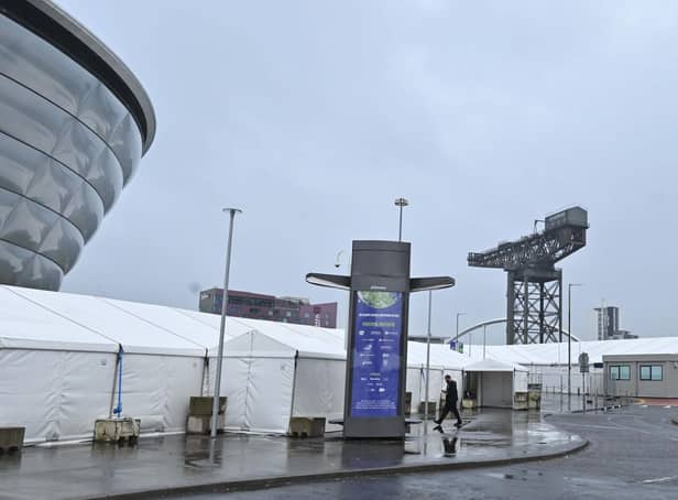 The COP26 venue is being dismantled