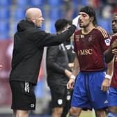 Enzo Crivelli was sent off during Servette's triumph over Genk.