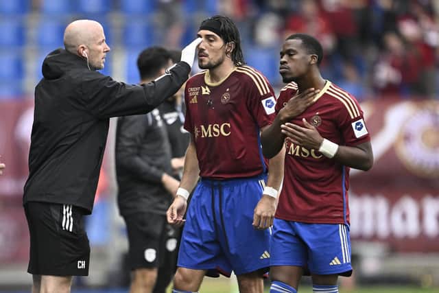 Enzo Crivelli was sent off during Servette's triumph over Genk.