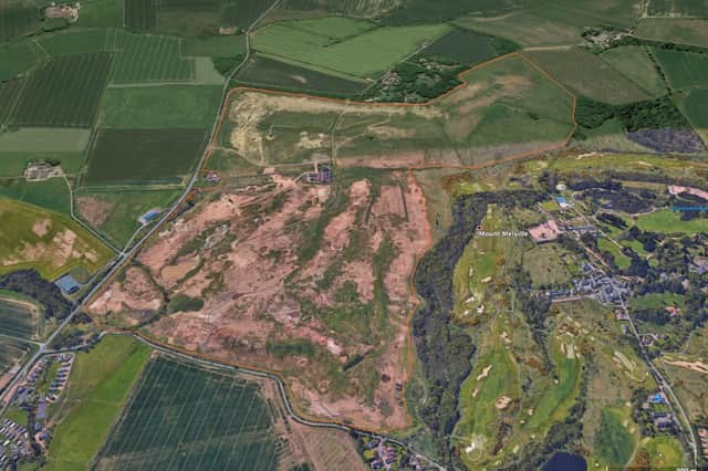 The 240-acre site includes a partially formed new golf course. Picture: contributed.