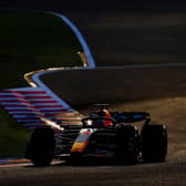 Max Verstappen of the Netherlands driving the Oracle Red Bull Racing RB19 on track during day two of F1 Testing at Bahrain International Circuit on February 24, 2023.