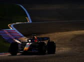 Max Verstappen of the Netherlands driving the Oracle Red Bull Racing RB19 on track during day two of F1 Testing at Bahrain International Circuit on February 24, 2023.