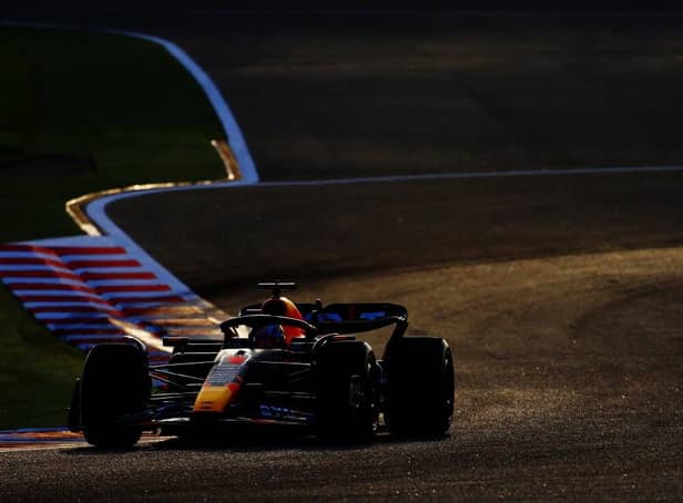 Max Verstappen of the Netherlands driving the Oracle Red Bull Racing RB19 on track during day two of F1 Testing at Bahrain International Circuit on February 24, 2023.