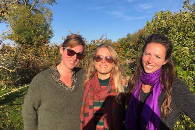 Danielle
Elise Wilkes-Brand (centre), with her sisters Danielle (left) and Jo (right), who were regular visitors to Inchconnachan as children when their dad, Tony, served as the island warden. PIC: Contributed.