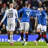 Rangers' Jose Cifuentes trudges off after his red card against Dundee.