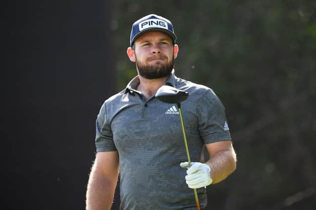 Tyrrell Hatton is Rory McIlroy's closest challenger on the leaderboard after an opening 65. Picture: Ross Kinnaird/Getty Images.
