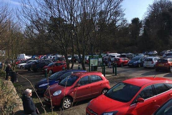 CRAMMED: The car park at Crammond was very busy on the first weekend of social distancing, raising fears that advice is being ignored