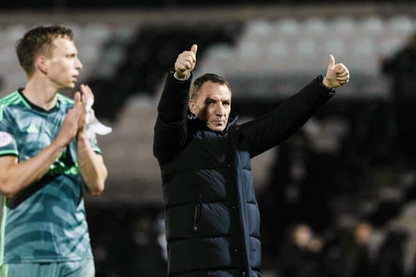 Celtic manager Brendan Rodgers at full time after the 3-0 win at St Mirren. (Photo by Craig Williamson / SNS Group)