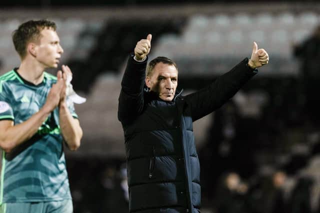 Celtic manager Brendan Rodgers at full time after the 3-0 win at St Mirren. (Photo by Craig Williamson / SNS Group)