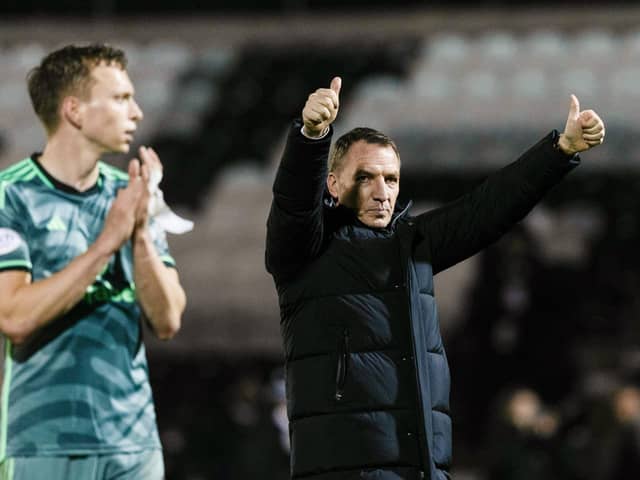 Celtic manager Brendan Rodgers at full time after the 3-0 win at St Mirren. (Photo by Craig Williamson / SNS Group)