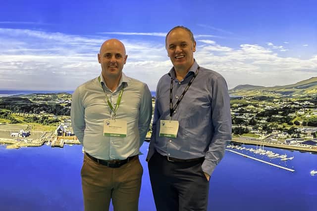 Martin McGuiness, managing director of MMG Ocean, and John Henderson, managing director of Ocean Kinetics.