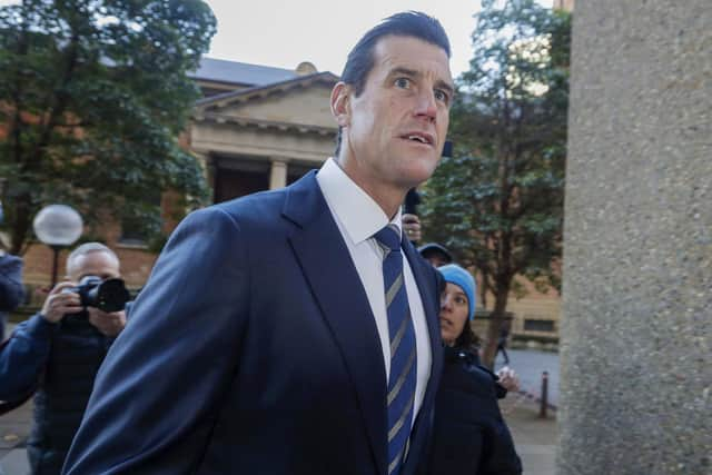 Ben Roberts-Smith arrives at the Federal Court in Sydney in 2021. Picture: AP Photo/Rick Rycroft, File