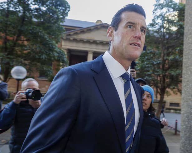 Ben Roberts-Smith arrives at the Federal Court in Sydney in 2021. Picture: AP Photo/Rick Rycroft, File