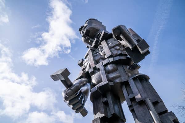 Vulcan by Sir Eduardo Paolozzi is among the sculptures already on display at Edinburgh Park. Picture: Laurence Winram