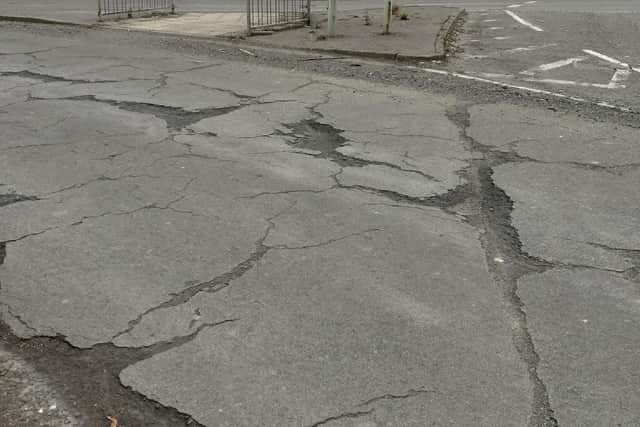 UCI Cycling World Championships road race riders are unlikely to encounter potholes like these in Cardonald earlier this year. Picture: Potholes for Glasgow