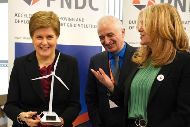 Nicola Sturgeon during a visit to PNDC in Wardpark North, Cumbernauld