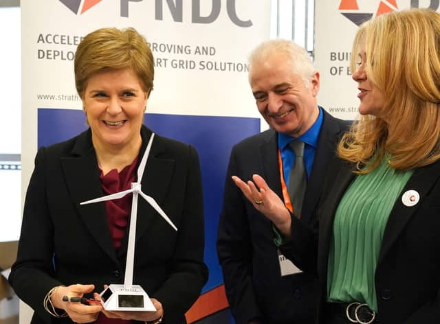 Nicola Sturgeon during a visit to PNDC in Wardpark North, Cumbernauld
