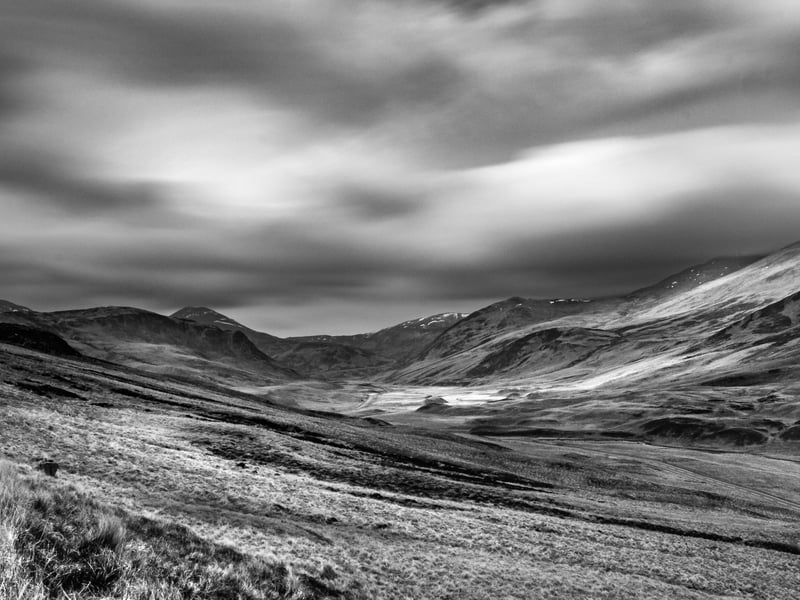 Providing a spectacular backdrop to the Glenshee Ski Centre is the mountain of Cairnwell, one of Scotland's most easily-accessed Munros. For the adventurous, it's possible to combine an ascent of Cairnwell with climbing neighbours Carn Aosda and Carn a’Gheoidh for a triple Munro bag.