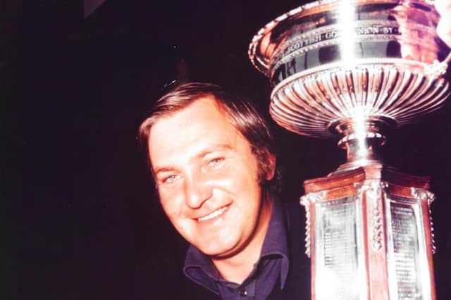 Allan Brodie with the Scottish Amateur Championship cup