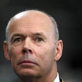 Former England player and coach Sir Clive Woodward. (Photo by GABRIEL BOUYS / AFP) (Photo by GABRIEL BOUYS/AFP via Getty Images)