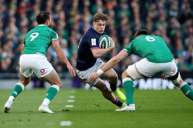 Scotland winger Darcy Graham's comparisons to the great Shane Williams were fully justified after an impressive Six Nations. (Photo by PAUL FAITH/AFP via Getty Images)