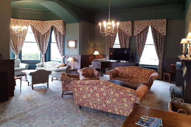 The lounge also has views of the loch.