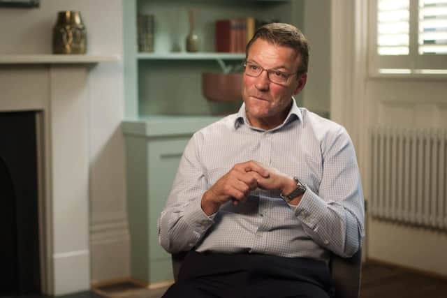 Former England stand-off speaking in The Grudge. Picture: BT Sport