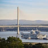 Royal Navy aircraft carrier HMS Prince of Wales departs from Babcock's Rosyth dockyard in 2019 (Picture: Jeff J Mitchell/Getty Images)