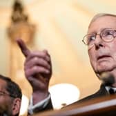 Republican Mitch McConnell has found himself on the receiving end of a scathing personal attack from former president Donald Trump. (Pic: Getty Images)