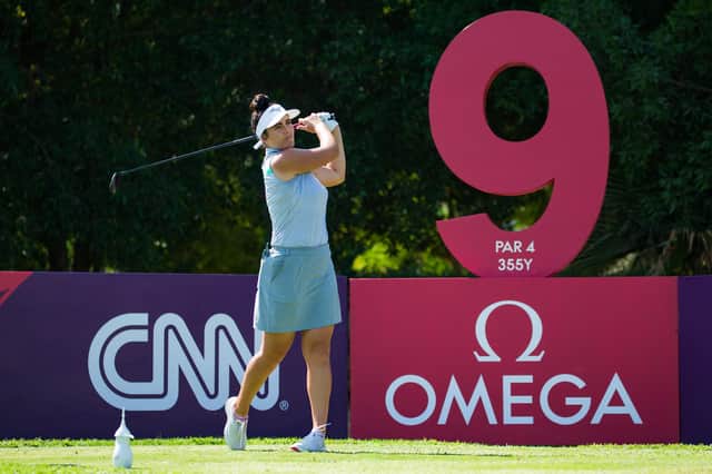 Kelsey MacDonald on her way to a top-10 finish in last week's Omega Dubai Moonlight Classic at the Emirates Golf Club. Picture: Tristan Jones