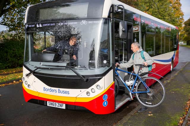 Borders Buses is the main operator in the region and the first to carry bikes.