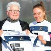 McDermid Ladies - Val McDermid with team captain Tyler Rattray  (Pic: Fife Photo Agency)