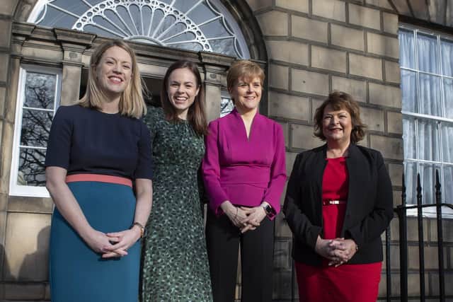 (Left to right) Transport secretary Jenny Gilruth, finance secretary Kate Forbes, First Minister Nicola Sturgeon and culture, tourism and external affairs secretary Fiona Hyslop, outside Bute House, outside Bute House in 2020. Picture: Jane Barlow/WPA - Pool/Getty Images
