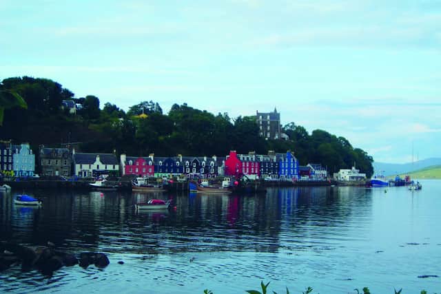 The brightly-painted houses of Tobermory on the Isle of Mull.