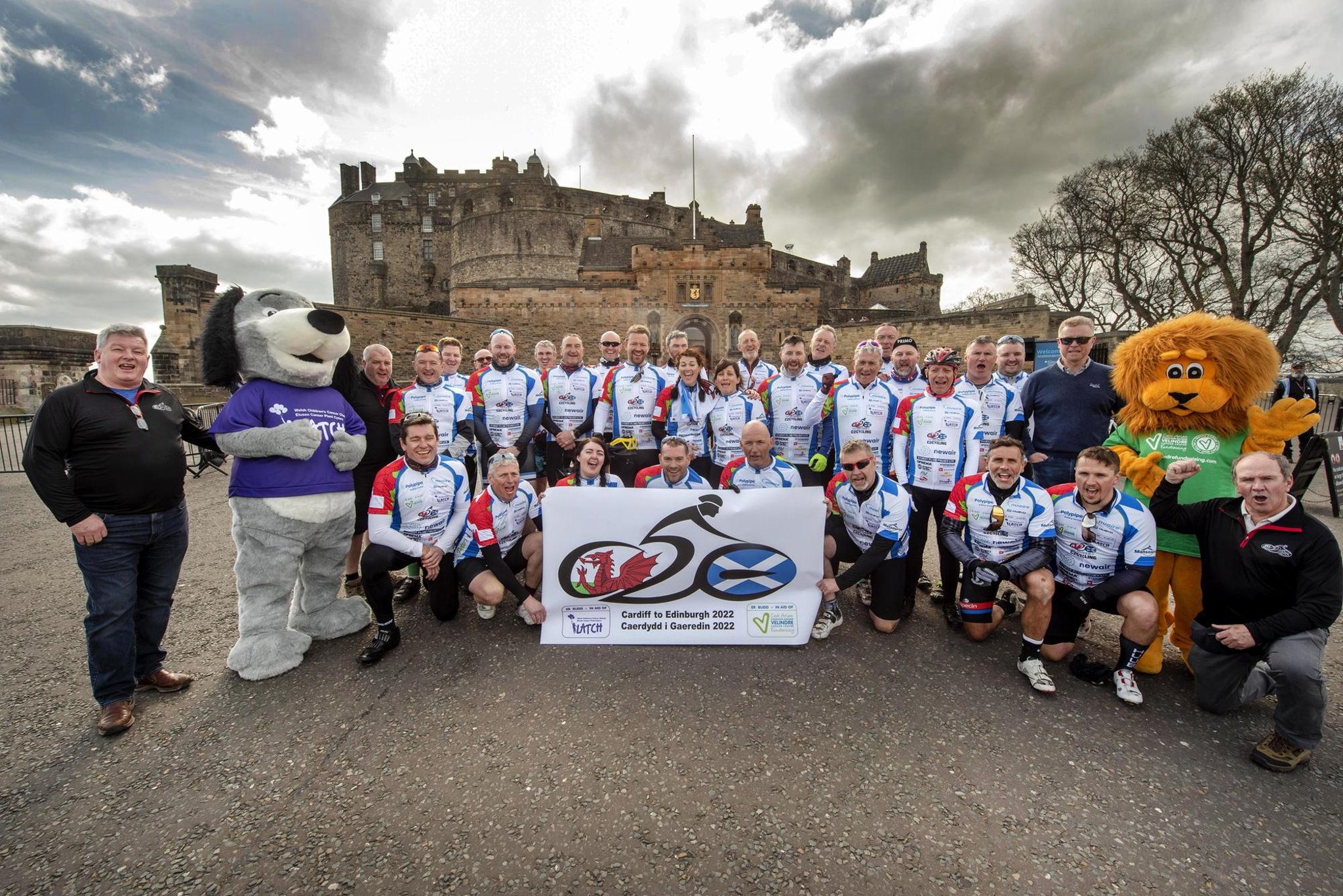 Team of cyclists complete Cardiff to Edinburgh ride to raise money for charities