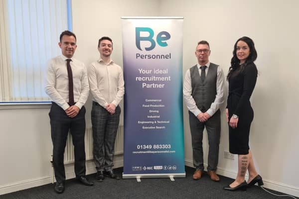 Be Personnel staff Ethan Bews, Chris Kennerley, Allan Miller and Rasma Snepste.