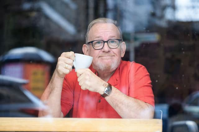 Ford Kiernan, from Still Game, is pictured in Eusebi Deli Glasgow. Mr Kiernan has released a single with Aberdeen DJ and producer RYZY inspired by hot drinks in a bid to raise money for the Scottish Association for Mental Health. Picture: Wattie Cheung/Scottish Association for Mental Health/PA Wire