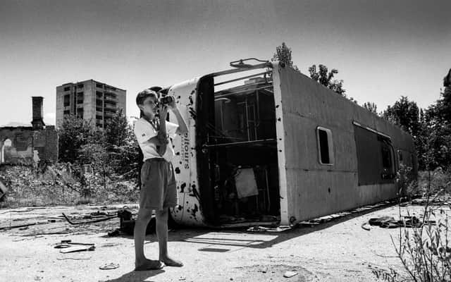 Oggi Tomia - one of the Camera Kids in Sarajevo, 1997. Picture: Chris Leslie