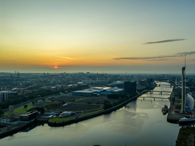 Glasgow at dawn. The city was recently named as the unhappiest in Glasgow - but not everyone agrees. PIC: Ian Dick/CC.