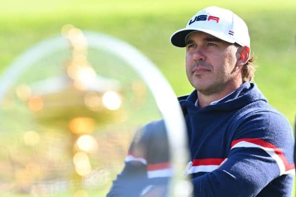 Brooks Koepka waits for the US team official team portraits ahead of the 44th Ryder Cup at the Marco Simone Golf & Country Club in Rome. Picture: Andreas Solaro/AFP via Getty Images.