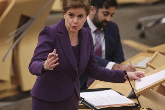 First Minister Nicola Sturgeon is due  update MSPs on any changes to the Covid-19 restrictions