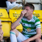 Celtic midfielder James McCarthy after being substituted at Livingston. Picture: SNS