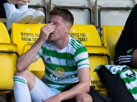 Celtic midfielder James McCarthy after being substituted at Livingston. Picture: SNS