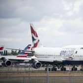 British Airways flight BA9170E, a Boeing 747 aircraft with the registration number G-CIVD, departs from Heathrow Airport heading for Spain, as the airline last year began the final phase of retiring its iconic 747 fleet. Picture: Steve Parsons/PA Wire