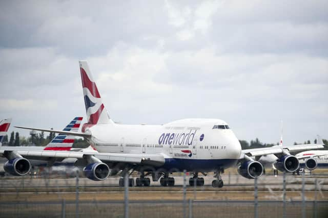 British Airways flight BA9170E, a Boeing 747 aircraft with the registration number G-CIVD, departs from Heathrow Airport heading for Spain, as the airline last year began the final phase of retiring its iconic 747 fleet. Picture: Steve Parsons/PA Wire