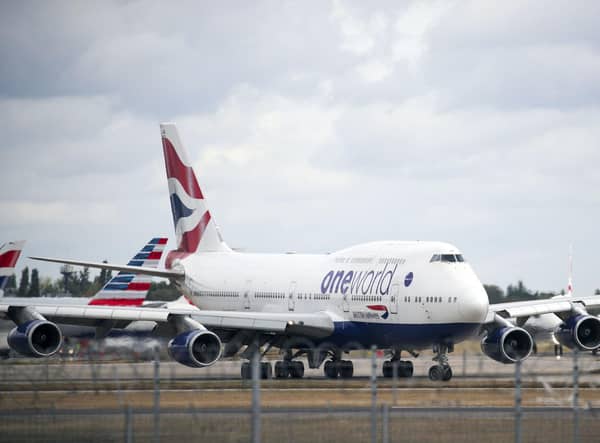 British Airways flight BA9170E, a Boeing 747 aircraft with the registration number G-CIVD, departs from Heathrow Airport heading for Spain, as the airline last year began the final phase of retiring its iconic 747 fleet. Picture: Steve Parsons/PA Wire