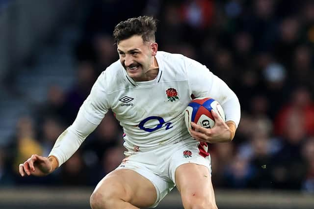 England's Jonny May is out of the Six Nations opener against Scotland at Murrayfield on February 5. (Photo by David Rogers/Getty Images)